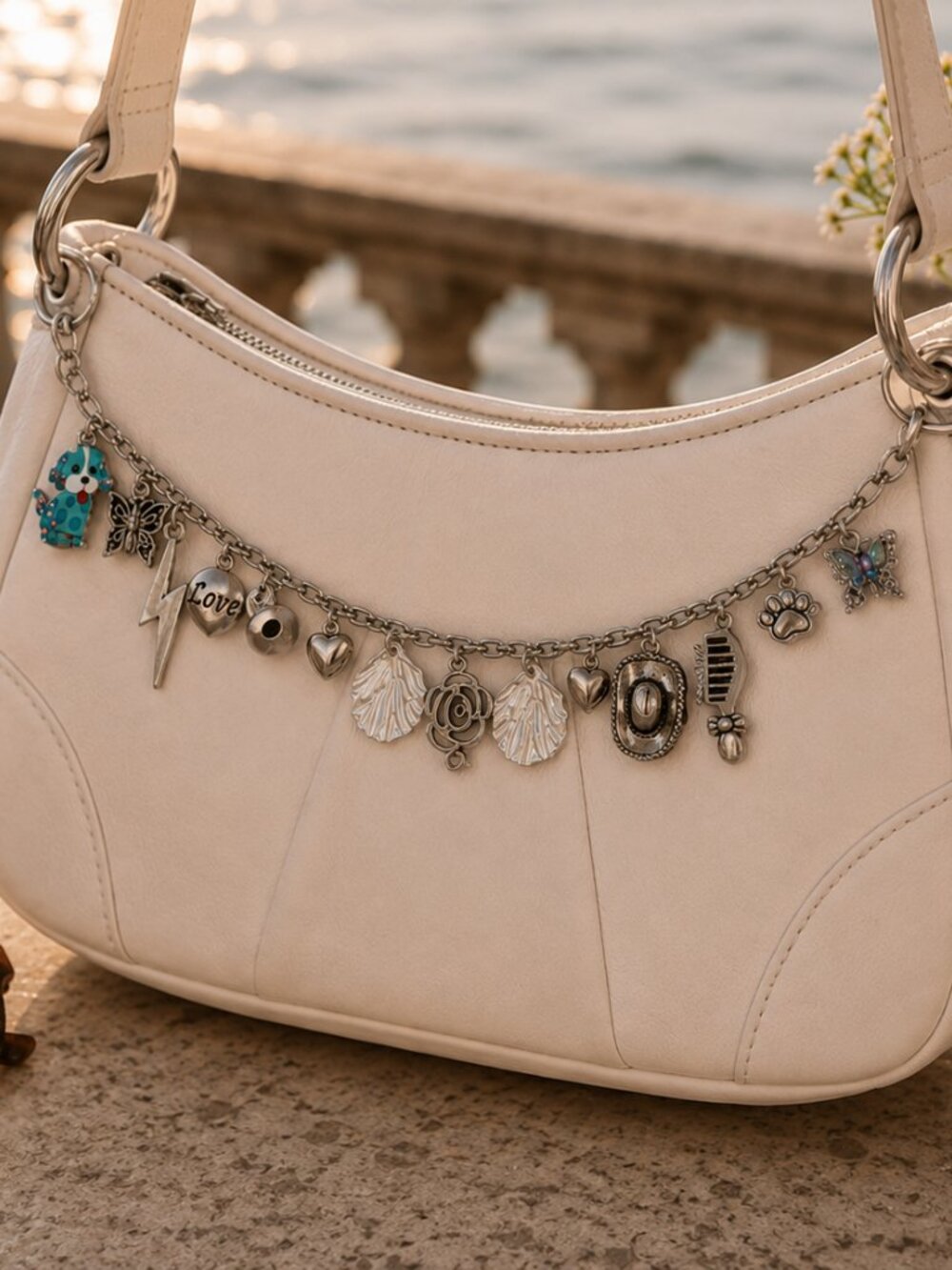 Silver Charm Bag Chain